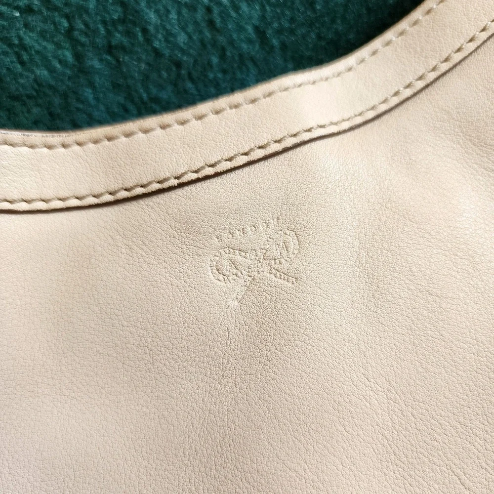 Anya Hindmarch Cooper Beige Leather Hobo Shoulder‎ Bag Luxury Designer Purse